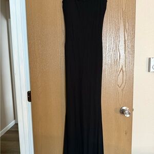 Popilush Black Shapewear Maxi Dress Size Small | Built-in Tummy Control Bodycon